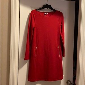 GAP Red dress with zippered accent